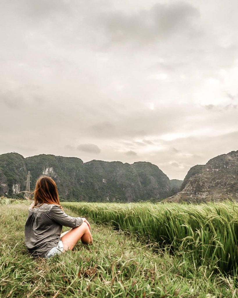 Visiting the rice fields in Ninh Binh, Vietnam