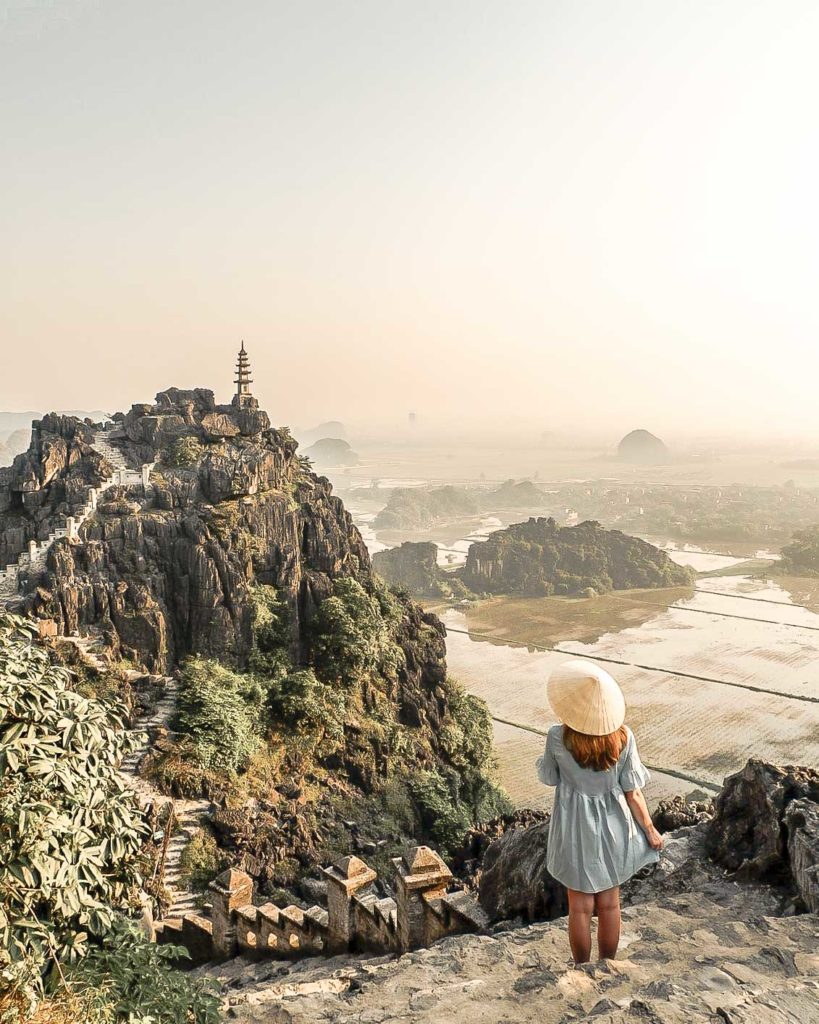 Sunrise views from the top on Hang Mua Caves in Ninh Binh, Vietnam