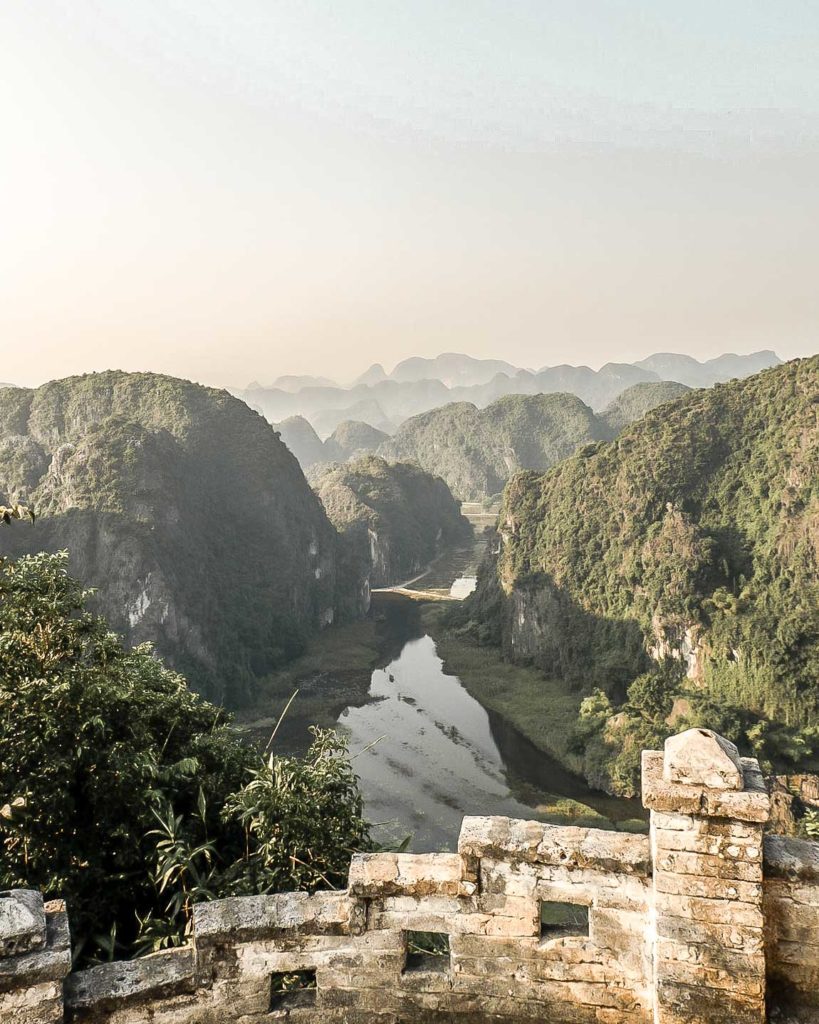 Exploring the top of Hang Mua caves at sunrise - one of the most beautiful places in Ninh Binh, Vietnam.