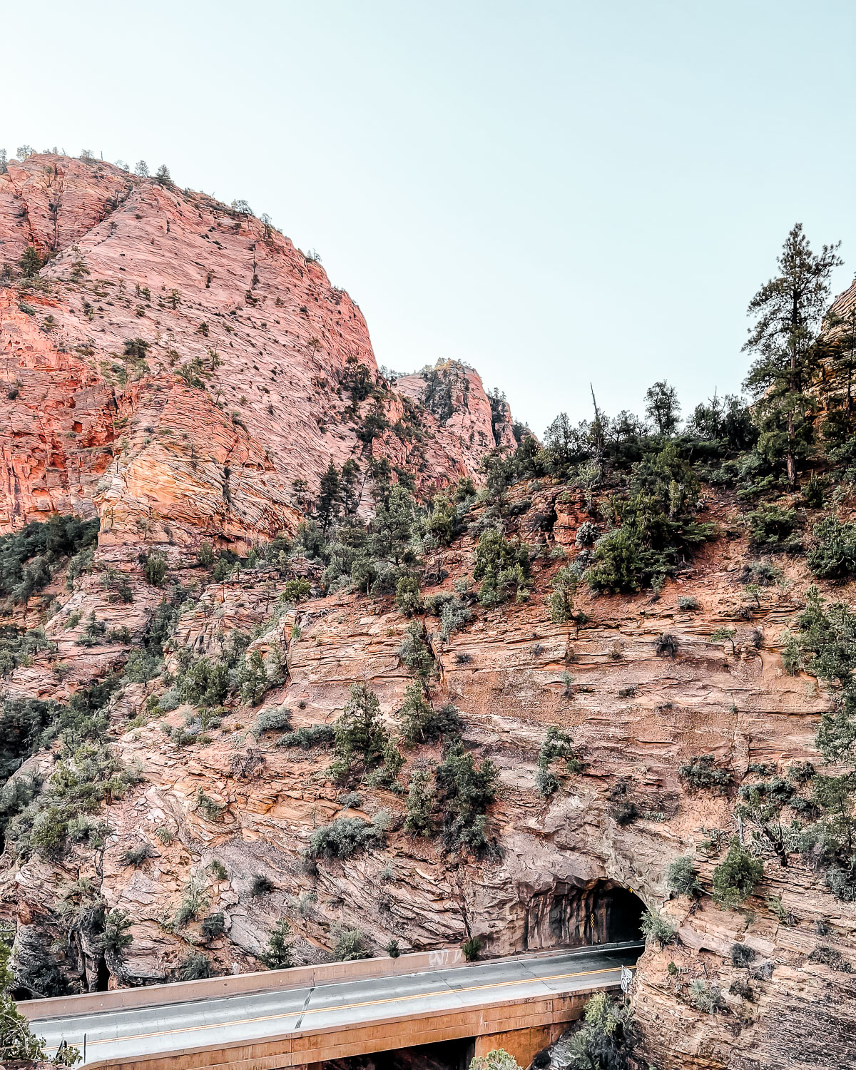 Zion Canyon Overlook Trail sunrise · Zion National Park · Amazing views of the sandstone cliffs along the Canyon Overlook hiking trail.
